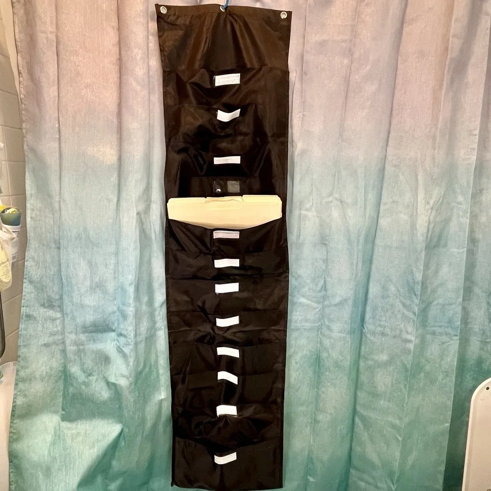 12 Pocket Hanging file‎ folder Door Hanger 55in x 14in black